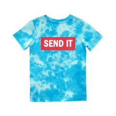 SEND IT BOYS TEE TIEDYE BLUE